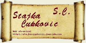 Stajka Čupković vizit kartica